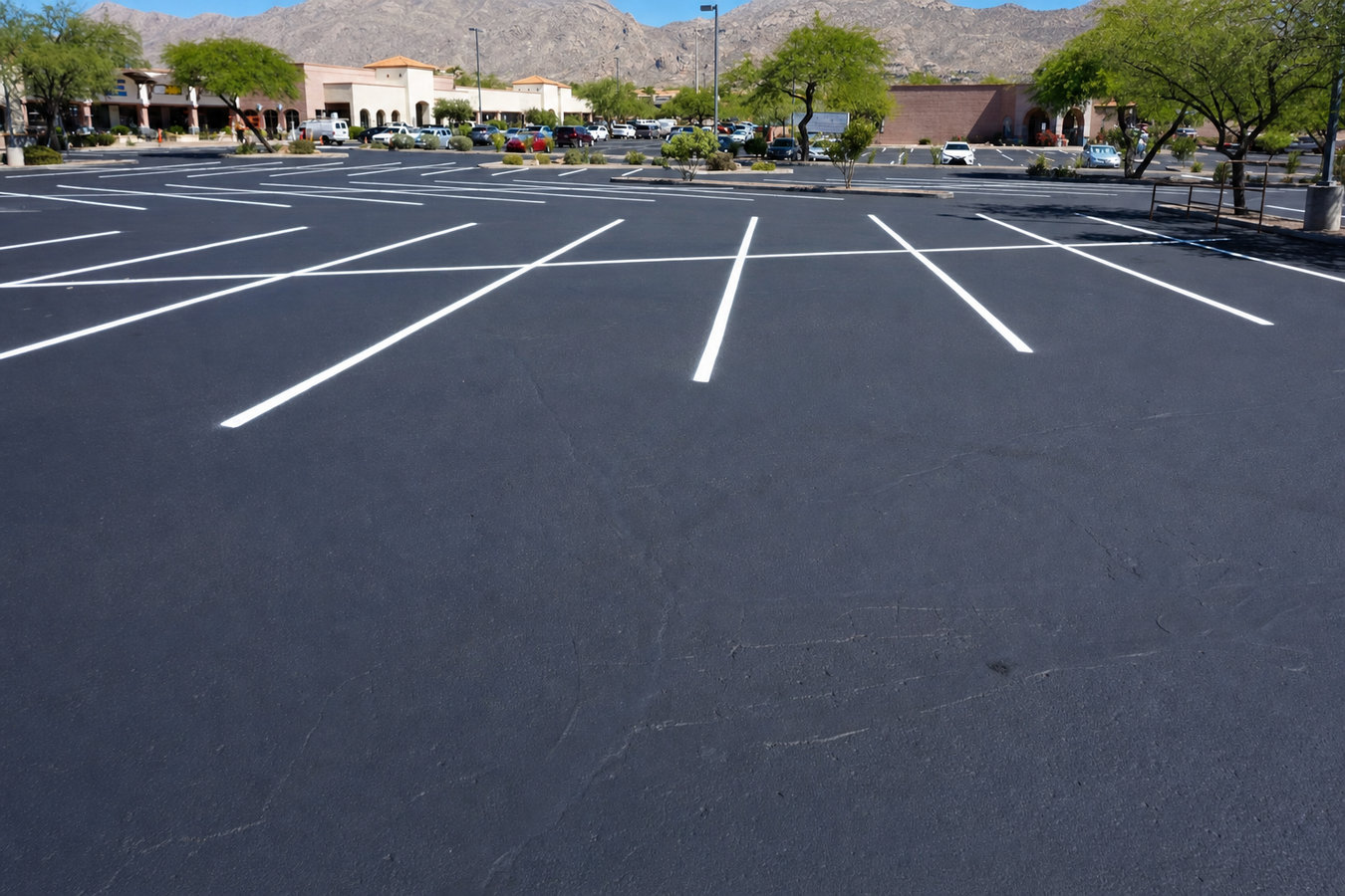 Parking lot striping
